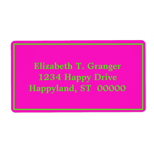 DIY Colours Framed Shocking Pink Lime Green (Front)