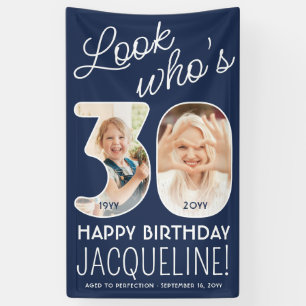 DIY Colours • Look Who's 30 Birthday Party 2 Photo Banner
