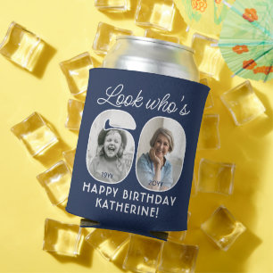 DIY Colours • Look Who's 60 Birthday Party 2 Photo Can Cooler