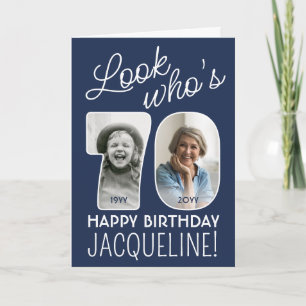 DIY Colours • Look Who's 70 Happy Birthday 2 Photo Card