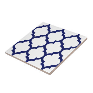 DIY Colours Moroccan Quatrefoil Pattern #5 LG Blue Tile