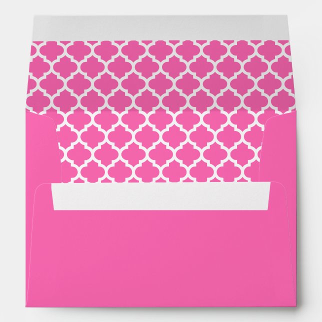 DIY Colours Moroccan Quatrefoil Trellis Pattern #5 Envelope (Back (Bottom))