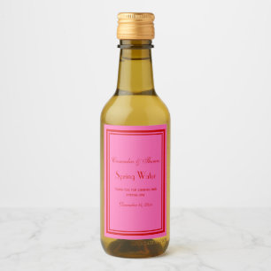 DIY Colours Red Hot Pink Framed Wine Label