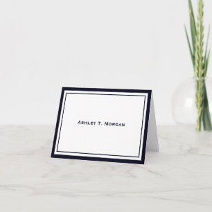 DIY Colours Simplicity Dark Blue Frame Personalize Note Card