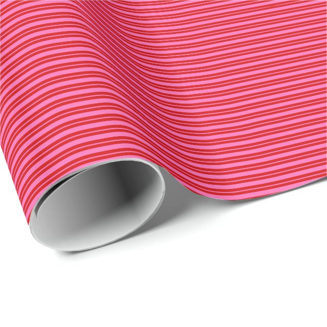 DIY Colours Ticking Stripe Large #3 SV Red Hot Pin Wrapping Paper (Roll Corner)