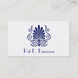 DIY Colours Vintage look art deco plume pattern Business Card