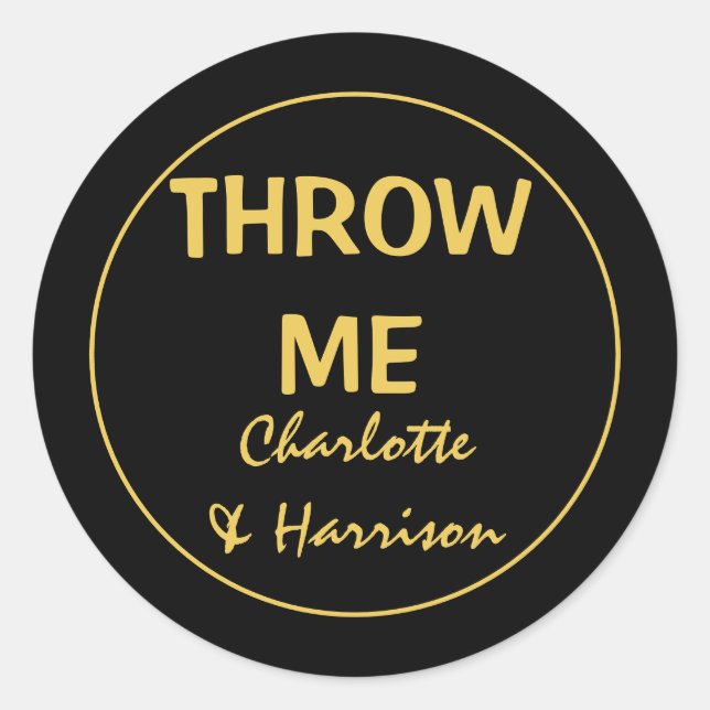 DIY Confetti Personalized  Wedding Classic Round Sticker (Front)