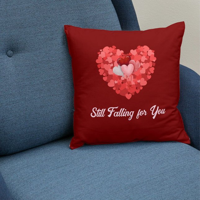DIY Couples Valentine's Day Special Love Quote Red Throw Pillow (Creator Uploaded)