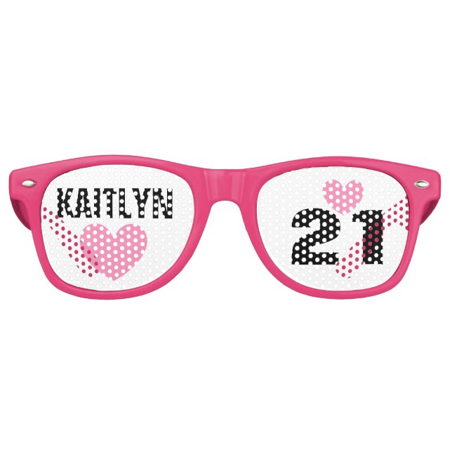 DIY Create Your Own 21st BIRTHDAY or ANY YEAR A62B Retro Sunglasses (Front)