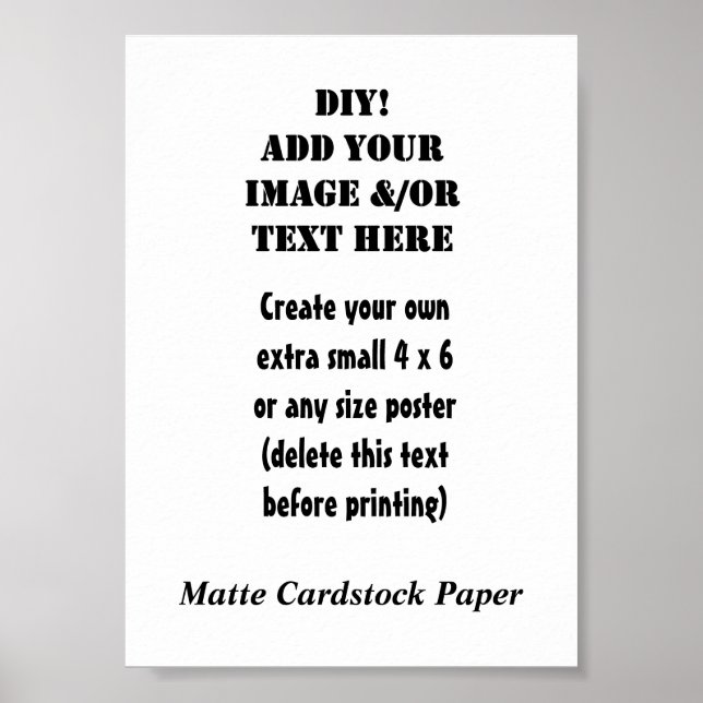 DIY Create Your Own 5 x 7 Matte Cardstock Paper A2 Poster (Front)