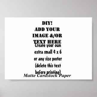 DIY Create Your Own 7 x 5 Matte Cardstock Paper A4 Poster