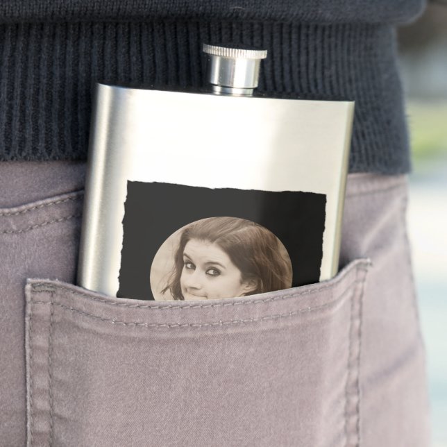 DIY Create Your Own Black Personalized Photo Frame Hip Flask (In Situ)