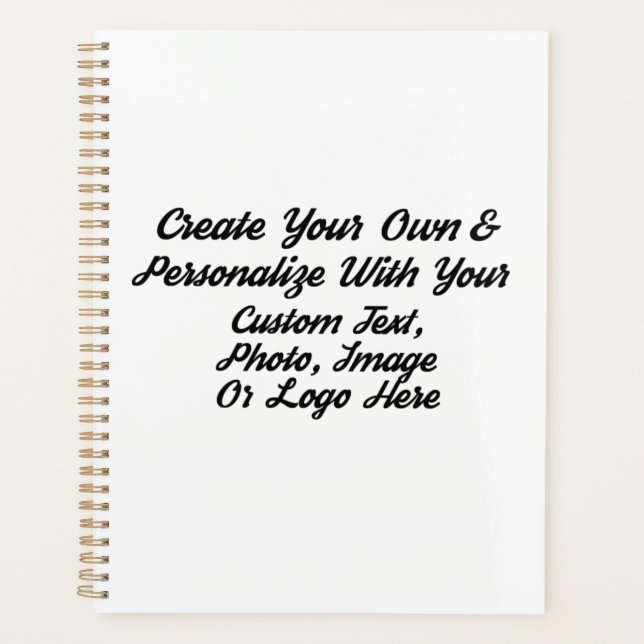 DIY, Create Your Own Custom Personalized Spiral Planner (Front)