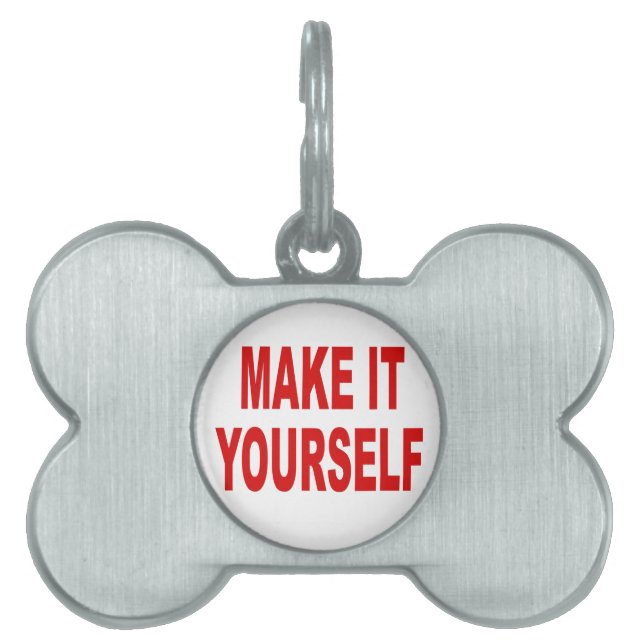 DIY Create Your Own Custom Silver Pet Tag (Front)