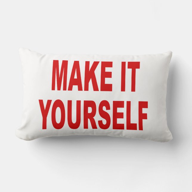 DIY Create Your Own Made in the USA Lumbar Pillow (Front)