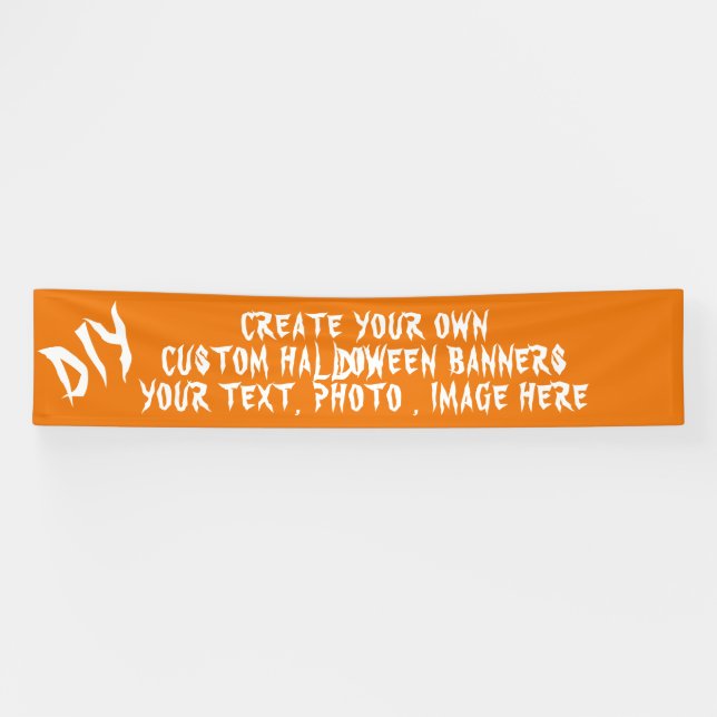 DIY Custom Personalized Party Decoration Halloween Banner (Horizontal)
