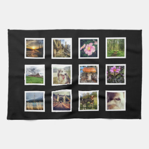 DIY Custom Photo Collage with 12 Photos Kitchen Towel