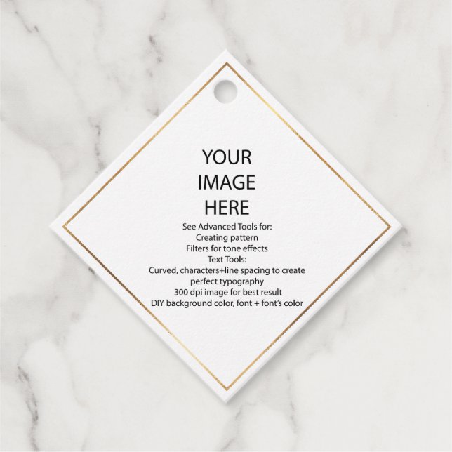 DIY Custom Small Square Hang Tags (Front)
