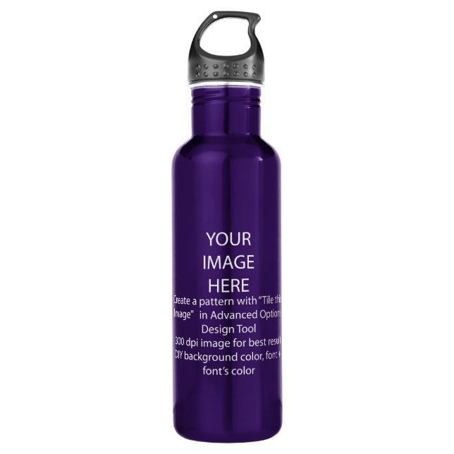 DIY / Customize this Electric Purple 710 Ml Water Bottle (Front)