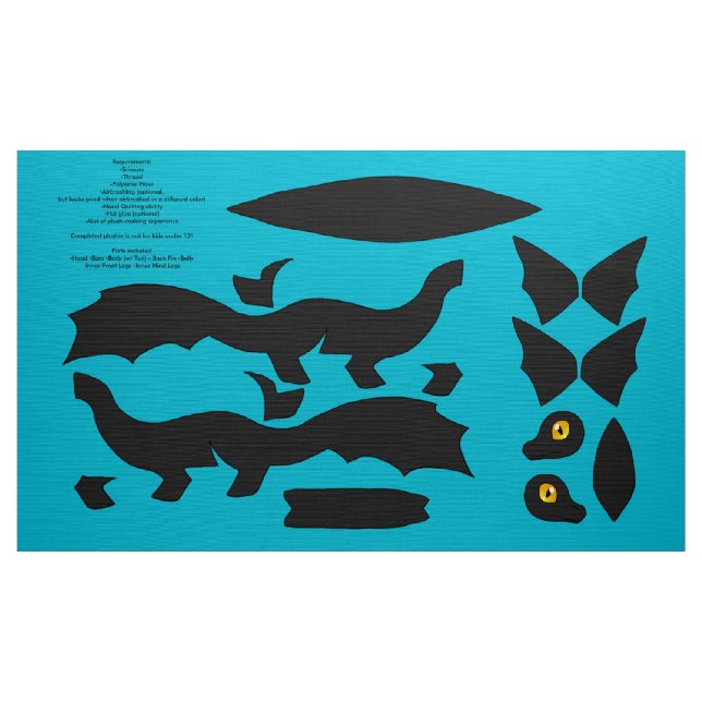 DIY Cut and Sew Koi Dragon Plushie - Karasugoi Fabric (Yard)