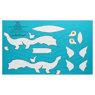 DIY Cut and Sew Koi Dragon Plushie - Platinum Ogon Fabric