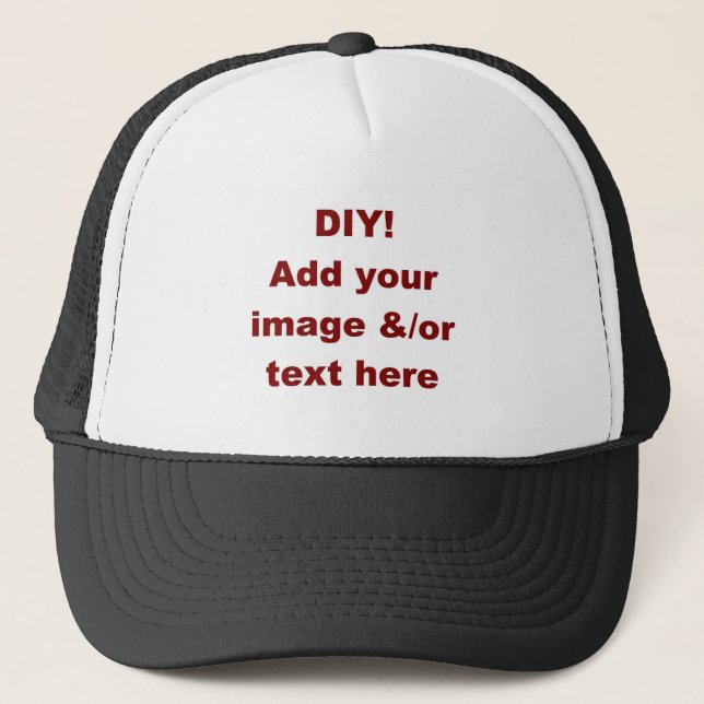 DIY Design Your Own Custom Gift H001D Trucker Hat (Front)