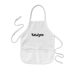 DIY Design Your Own White Kids Apron Custom Name