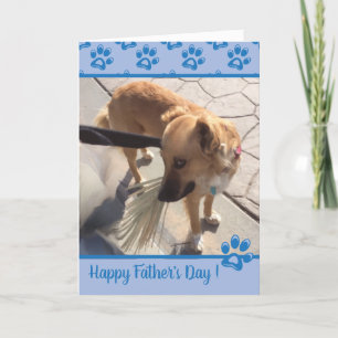 DIY dog photo Father's Day card