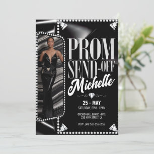 DIY Elegant Prom Send Off Photo Graduation Invitation