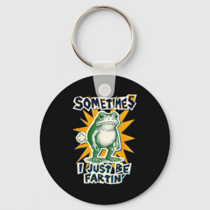 DIY Fartin Sometimes Collage I Just Frog Poster Sm Keychain