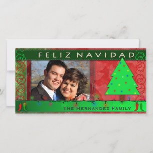 DIY Feliz Navidad Personalized Photo Card