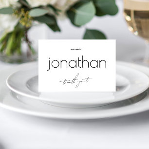 DIY Folded Stylish Names Wedding Place Cards