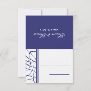 DIY Folded Table Place Card - Navy