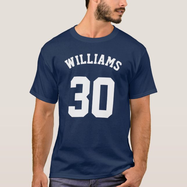 DIY font+colour, Favourite Team Member+Number T-Shirt (Front)