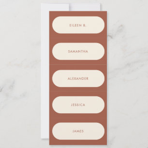 DIY Geometric Arch Terracotta Wedding Place Cards