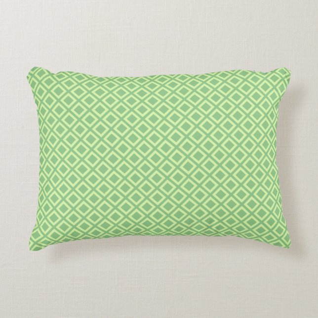 DIY Geometric Pattern Lime on Any Colour Accent Pillow (Front)
