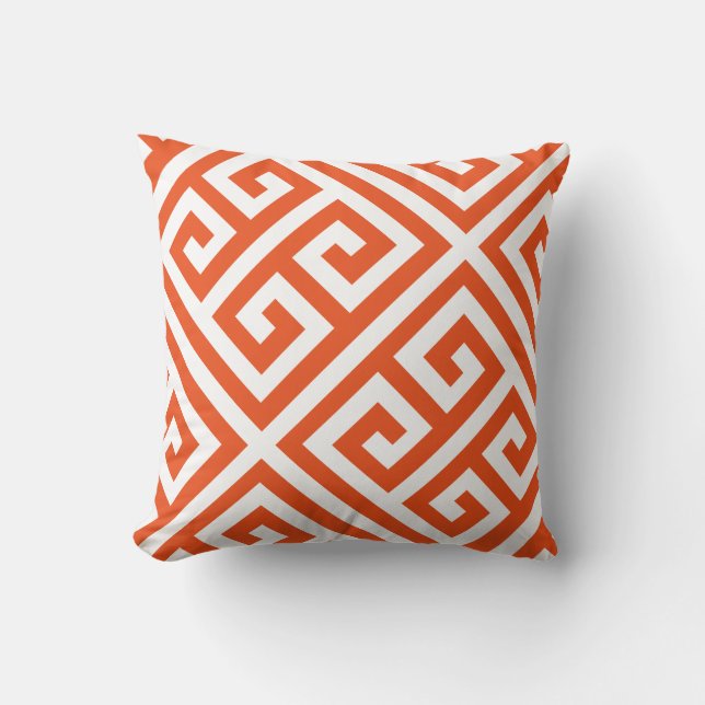 DIY Greek Key Pattern Custom Throw Pillow (Front)
