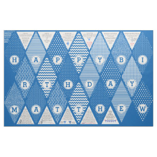 DIY Happy Birthday Personalized Pennant Banner Fabric