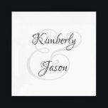 DIY His & Her Script Names, Black & Grey Acrylic Tray<br><div class="desc">His and her names in beautiful black and grey script lettering for an elegant design on white background. Click “Customize” to change colours and type styles.</div>