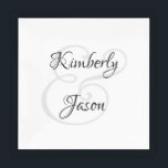 DIY His & Her Script Names, Black & Grey Acrylic Tray<br><div class="desc">His and her names in beautiful black and grey script lettering for an elegant design on white background. Click “Customize” to change colours and type styles.</div>