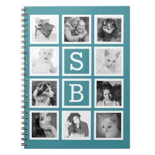 DIY Instagram 10 Photos and Initials Personalized Notebook