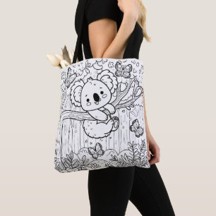 DIY Koala Tote for Colouring