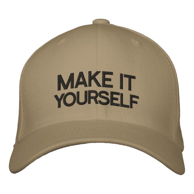 DIY Make It Yourself Embroidered Hat (Front)