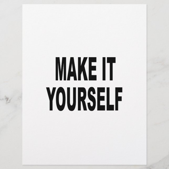 DIY Make It Yourself Flyer (Front)