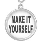 DIY Make It Yourself Silver-Plated Necklace
