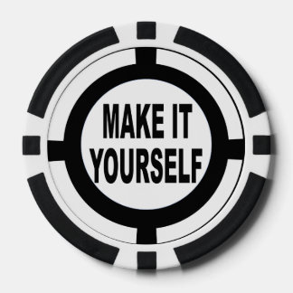 DIY Make It Yourself white and black Poker Chips
