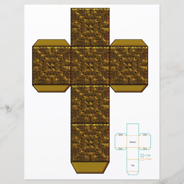 DIY metal trendy ornament doodle box Template (Front)