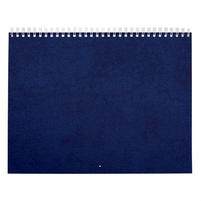 DIY Midnight Blue Background Custom Home Gift Idea Calendar (Cover)