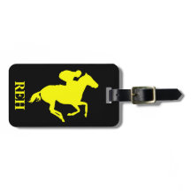 DIY Monogram Yellow Race Horse on Any Colour
