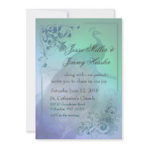 DIY Peacock Theme Wedding Invitation